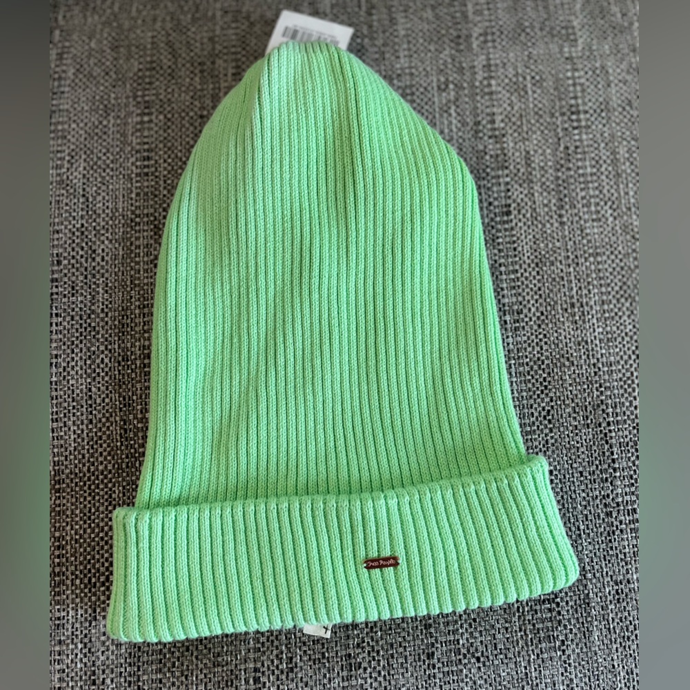 Green free people slouchy hat